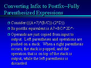 convert infix to postfix